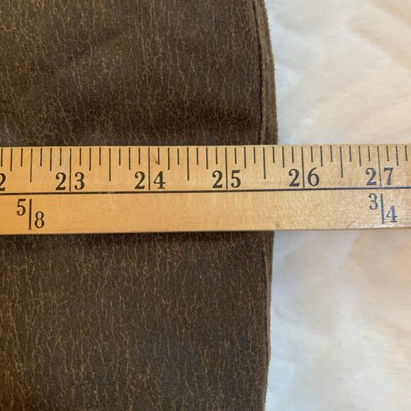Barbour Weather Worked Beaufort Wax Jacket Mens Large Brown Chore Utility Coat - Picture 10 of 14